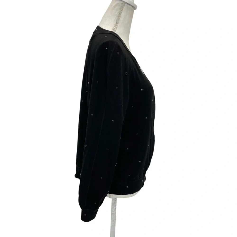 St. John Cardigan Jacket Large Black